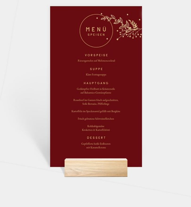 Menükarte weihnachten/privat/menuekarte/occasion Festliches Ornament