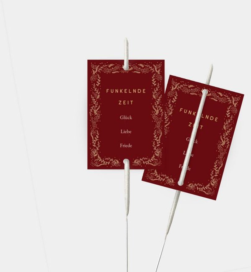 Wunderkerzenetikett Weihnachten Festliches Ornament