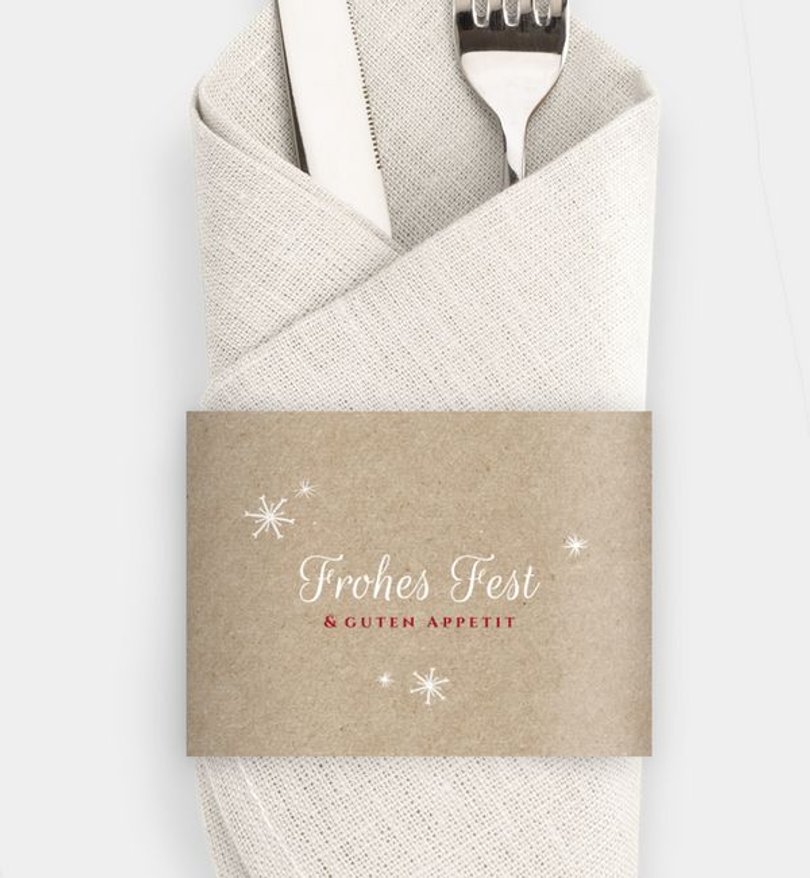 Besteck Servietten-Zubehör Weihnachten Crafty and Snowflakes