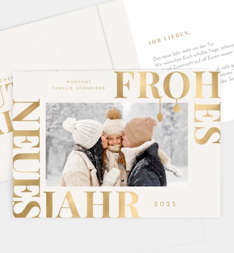 Neujahrskarte Weihnachten Frohlockende Zeit