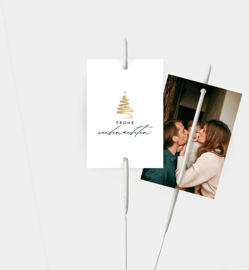 Wunderkerzenetikett Weihnachten Golden tree · Classic