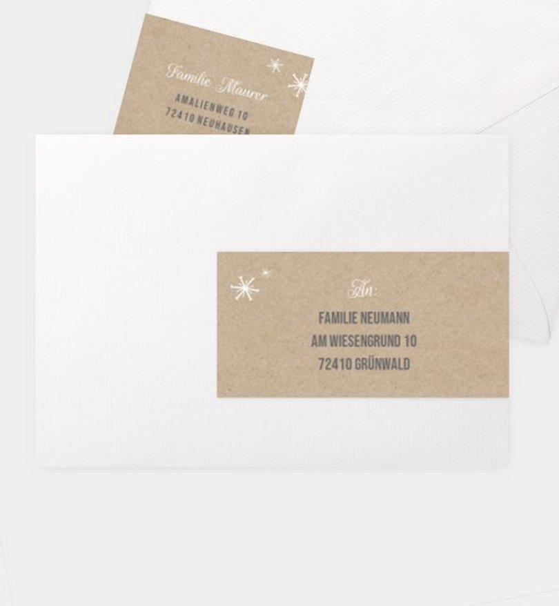 Adressaufkleber Weihnachten Crafty and Stars