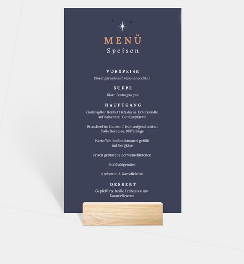 Menükarte weihnachten/privat/menuekarte/occasion Sternennacht