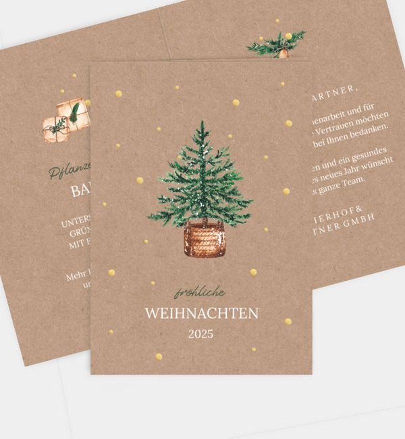 Weihnachtskarte Weihnachten geschäftlich Care for Nature
