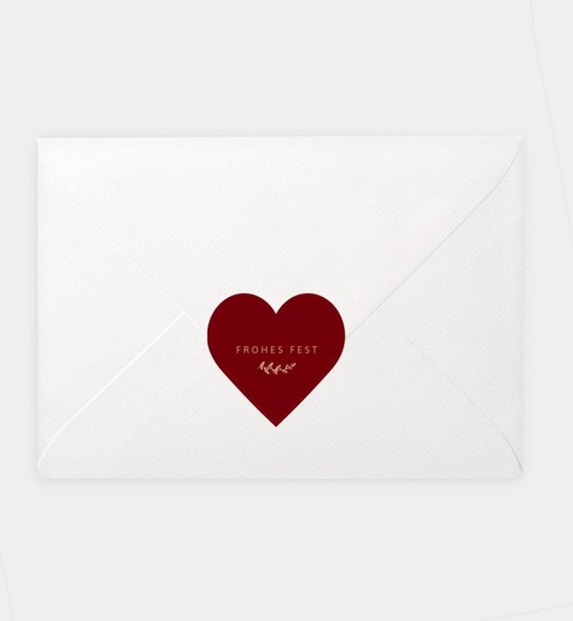 Siegelsticker Weihnachten Festlicher Kranz