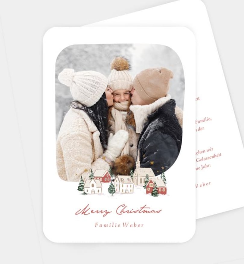 Weihnachtskarte Weihnachten/Privat Winterdorf