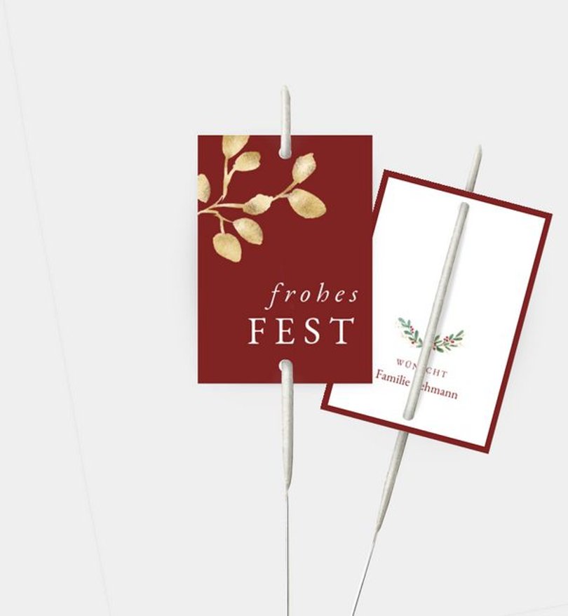 Wunderkerzenetikett Weihnachten Around the Holidays