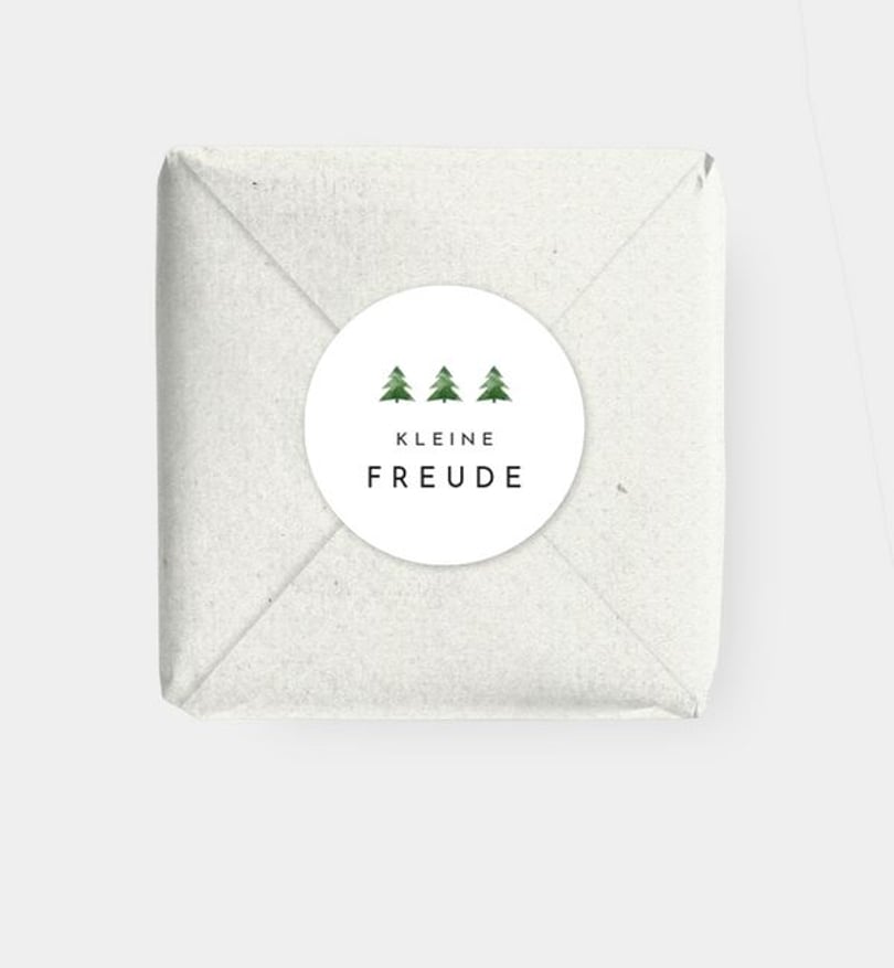 Geschenkaufkleber Weihnachten Kleiner Baum