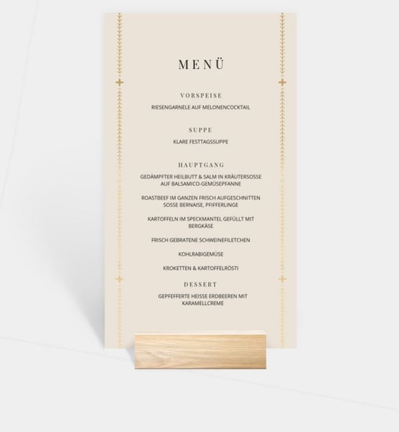 Menükarte weihnachten/privat/menuekarte/occasion Art Deco