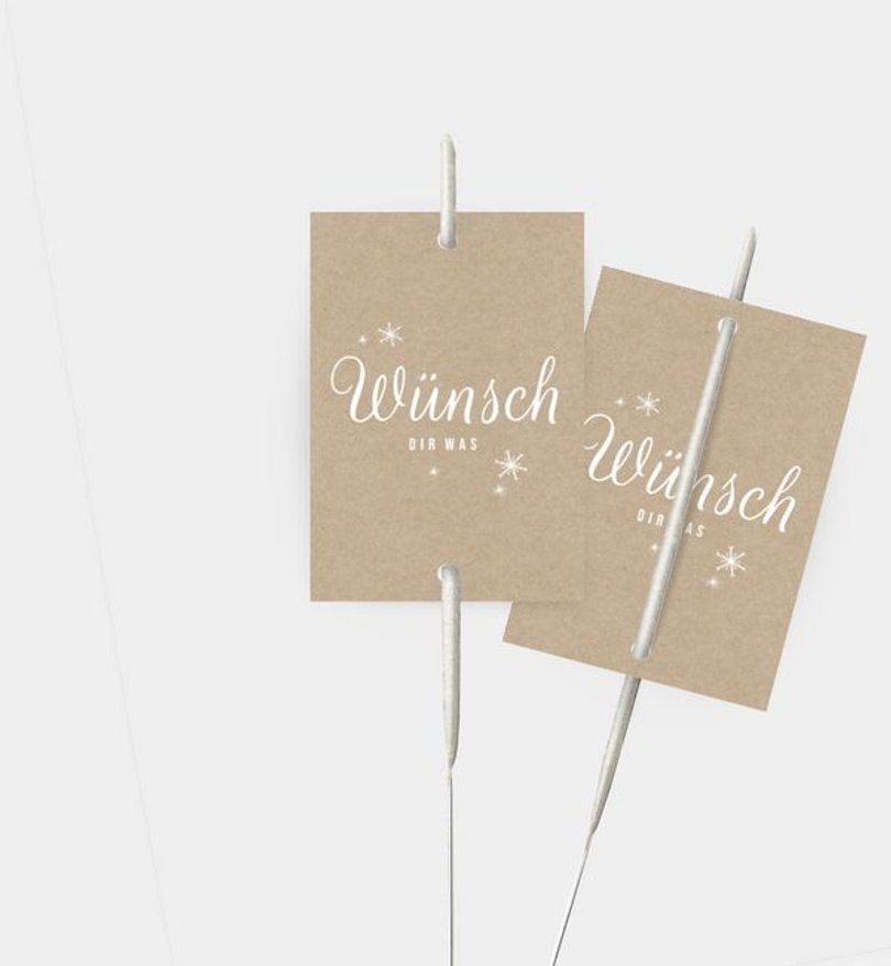 Wunderkerzenetikett Weihnachten Crafty and Stars