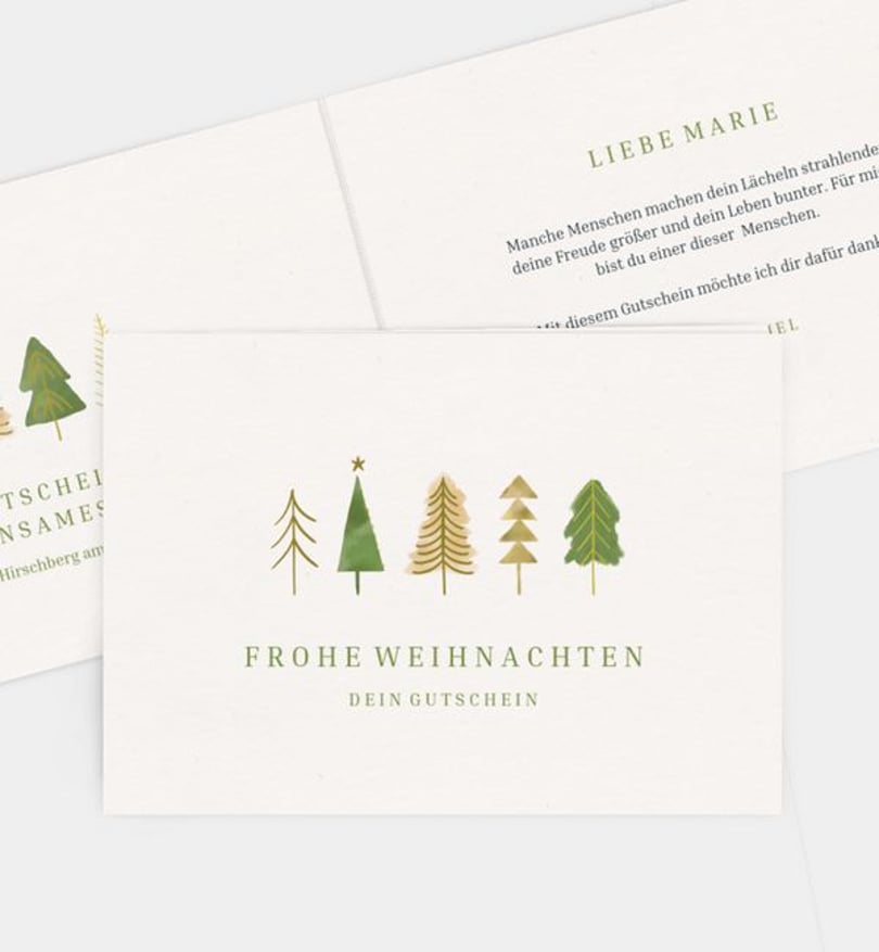 gutscheinkarte Weihnachten Zauberwald