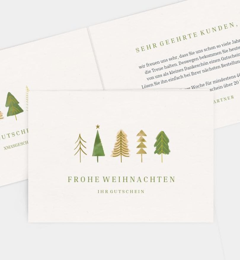 gutscheinkarte Weihnachten Geschäftlich Zauberwald