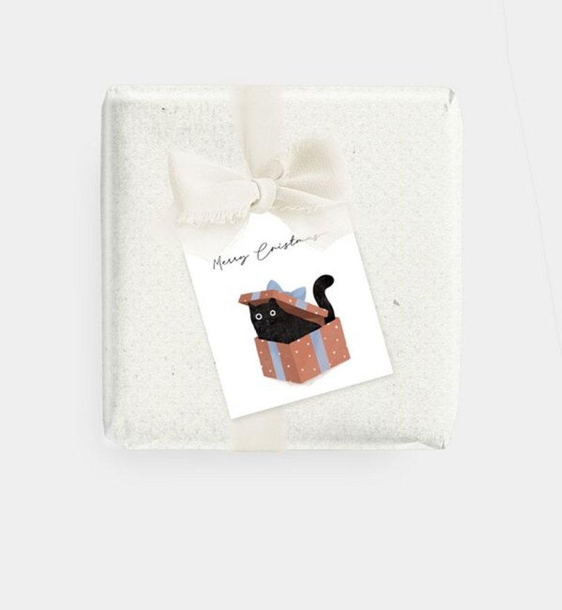 Geschenkanhänger Geschäftlich Turbulent Cat