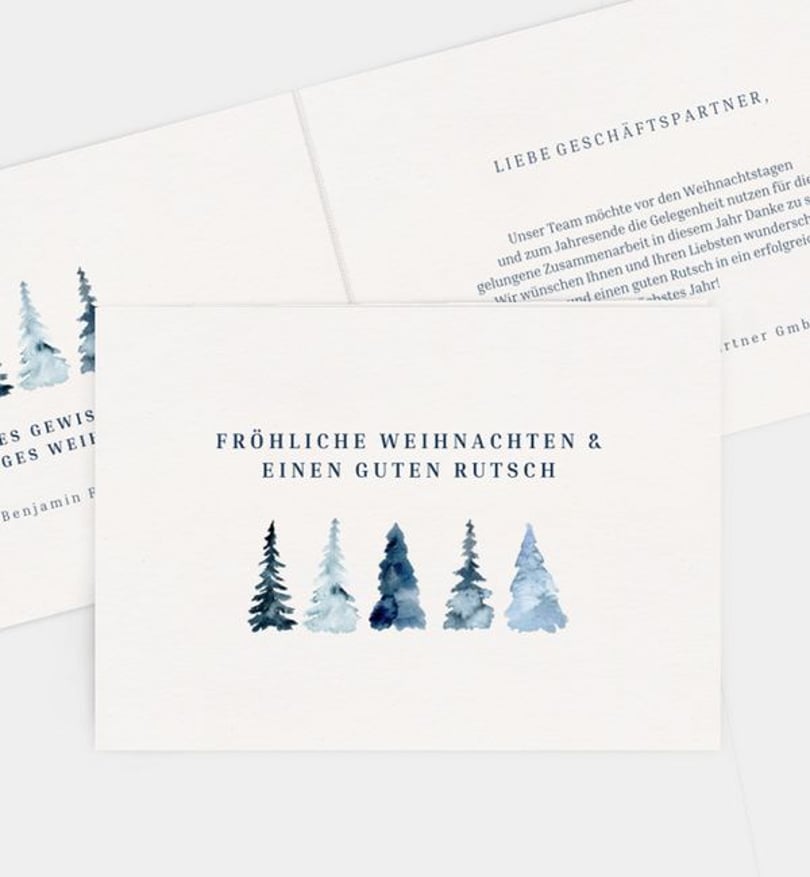 Weihnachtskarte Weihnachten/Geschäftlich Baumreigen