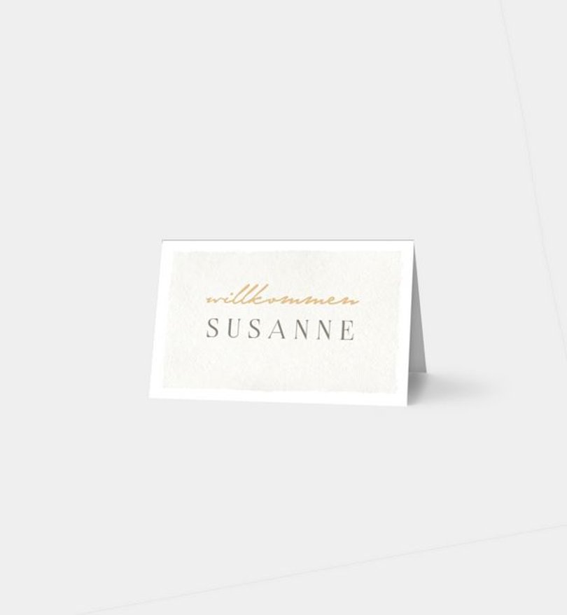 Tischkarte Jubiläum Champagne