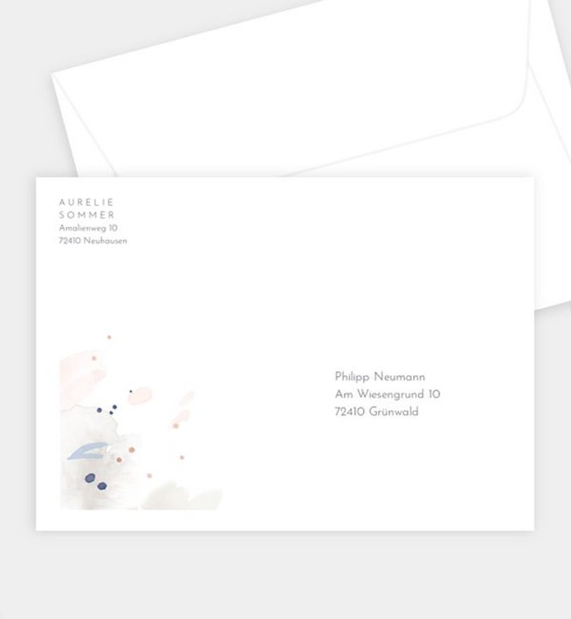 Briefumschlag Babyshower Süße Zeit