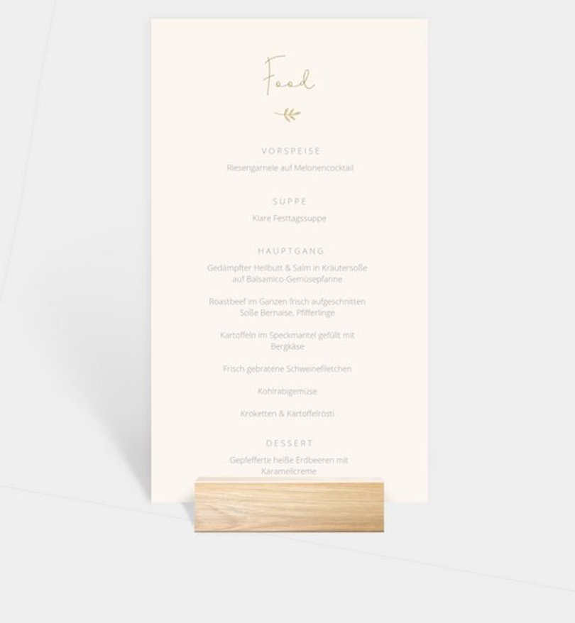 Menükarte Babyshower Bird & Branch