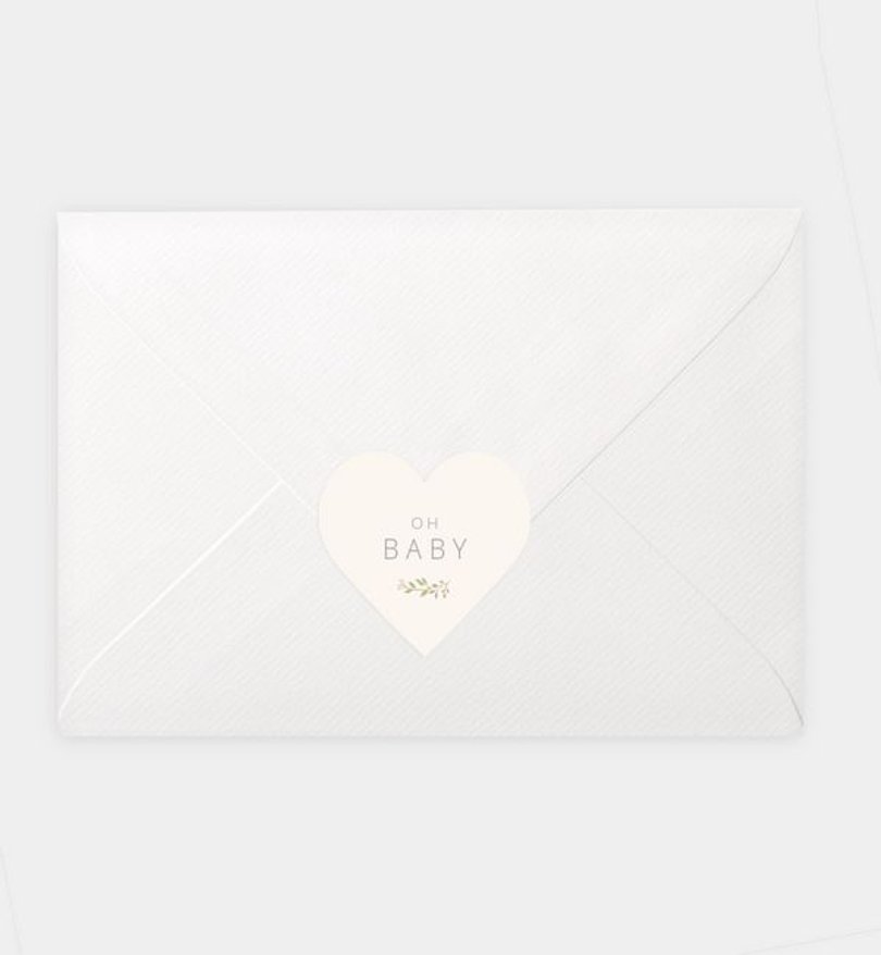 Siegelsticker Babyshower Bird & Branch