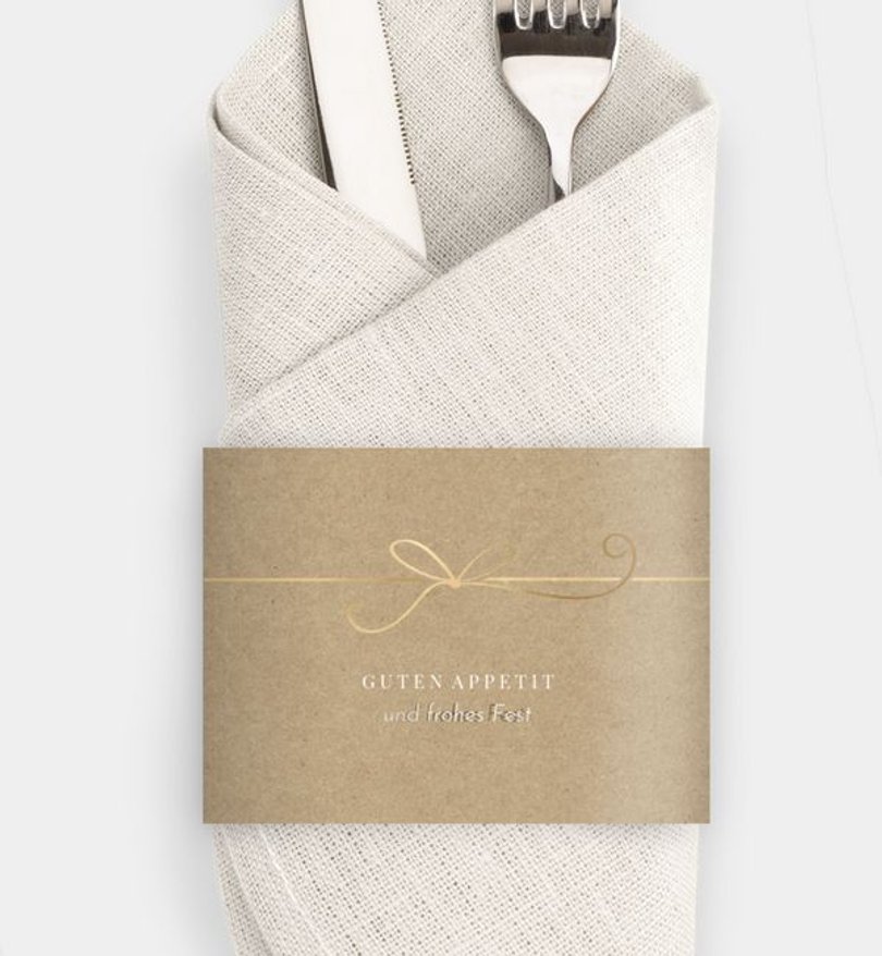 Besteck Servietten-Zubehör Weihnachten Goldenes Geschenk