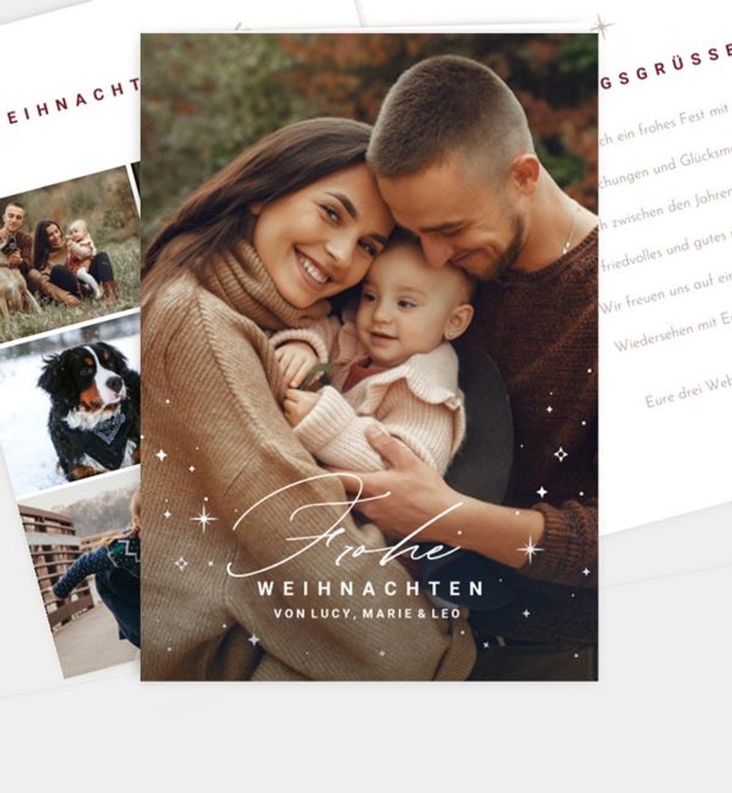 Weihnachtskarte Weihnachten/Privat Funkelnder Wunsch