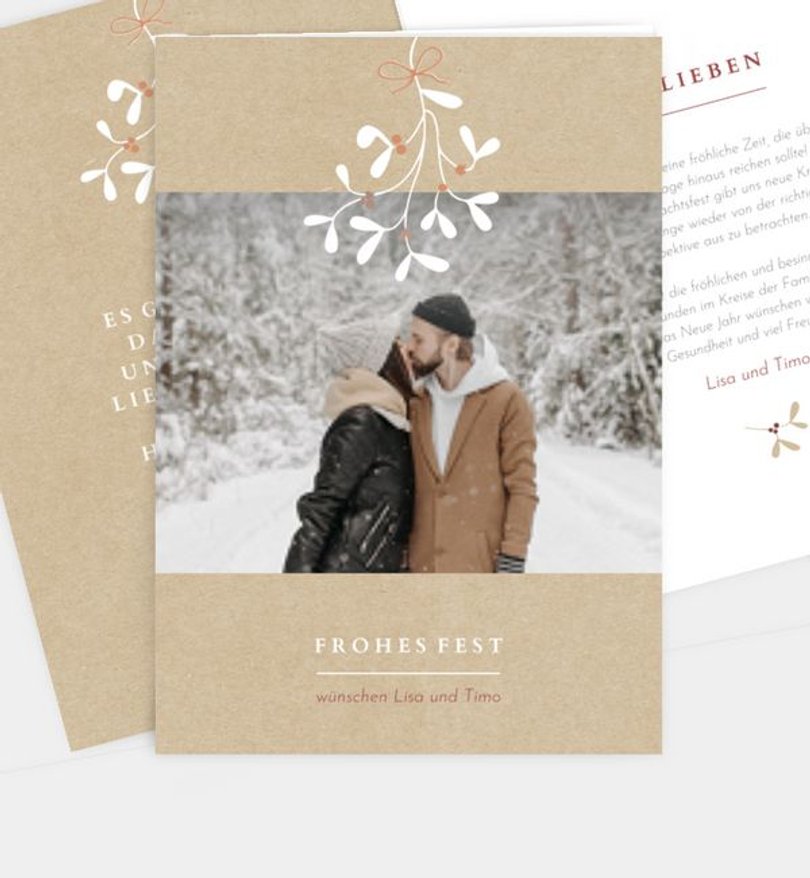 Weihnachtskarte Weihnachten/Privat Mistellove