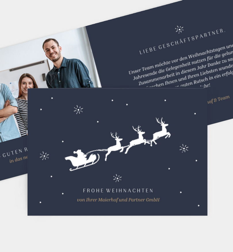 KE AV Weihnachtskarten Für Unternehmen – DIN B6 (17,1 X 11,7 Cm), 210 G/m² Karton, Inkl. Umschlag, Made In Germany