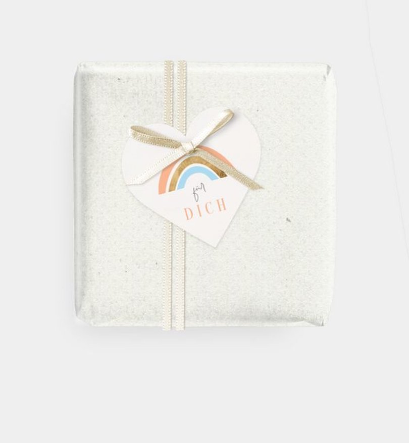 Geschenkanhänger Babyshower Regenbogen