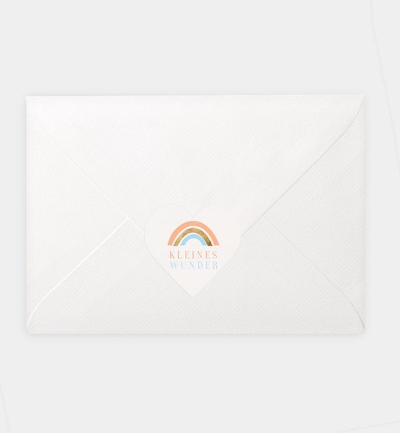 Siegelsticker Babyshower Regenbogen