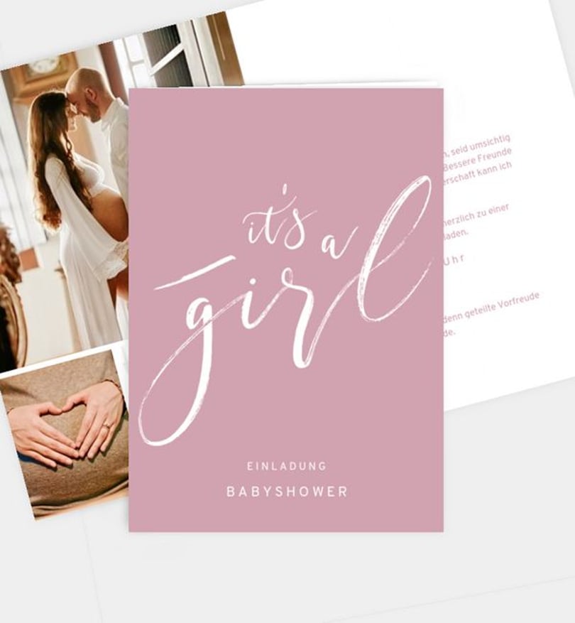 Einladungskarte Babyshower It's a girl