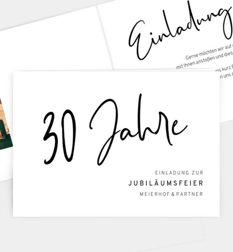 Einladungskarte Jubiläum Voller Freude