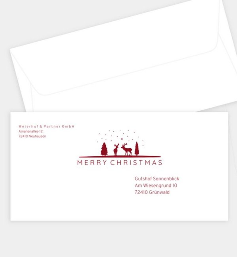 Briefumschlag Weihnachten Stille Nacht