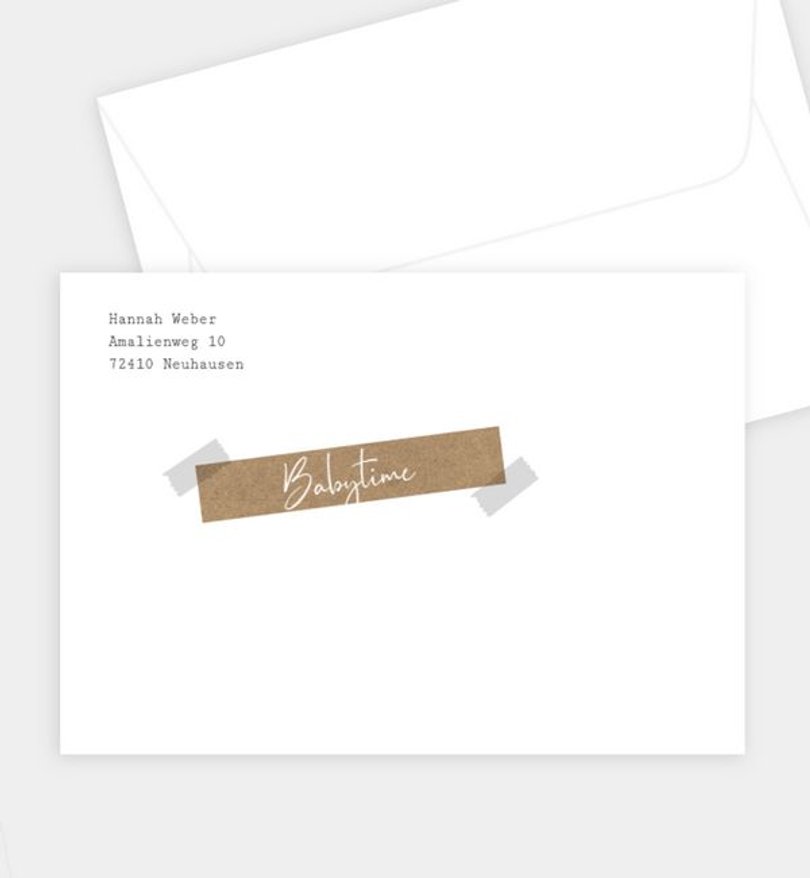 Briefumschlag Babyshower Handmade