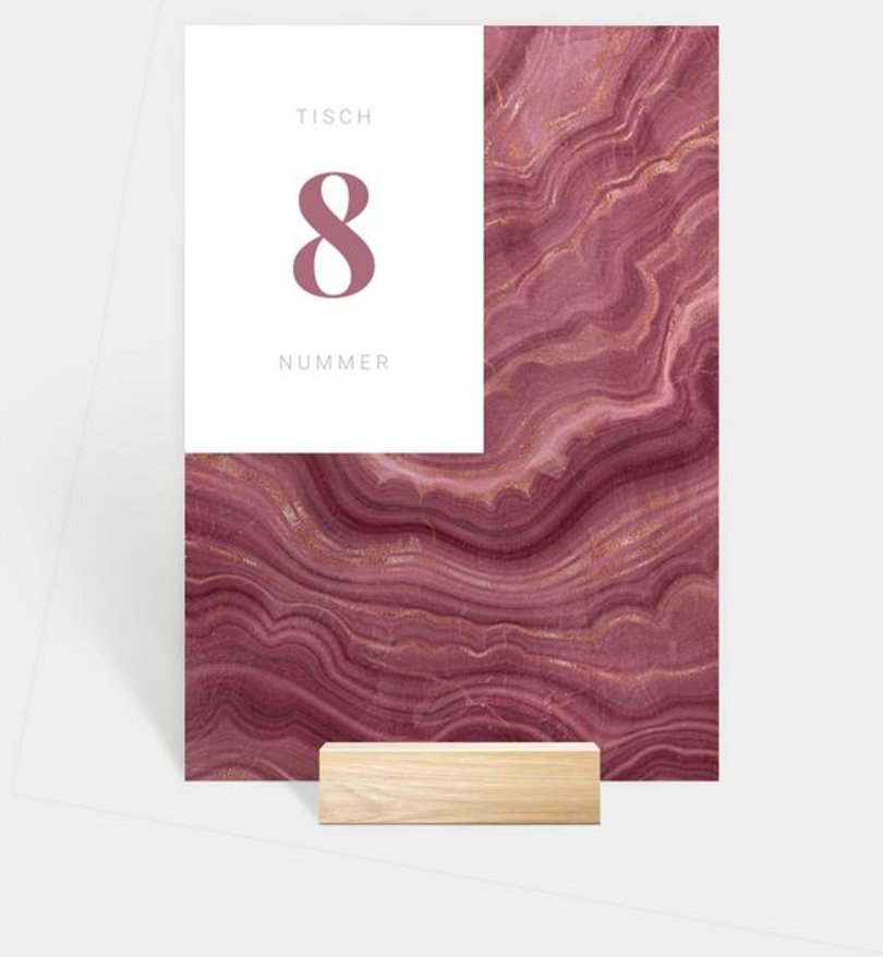 Tischnummer Dinner Stone Waves