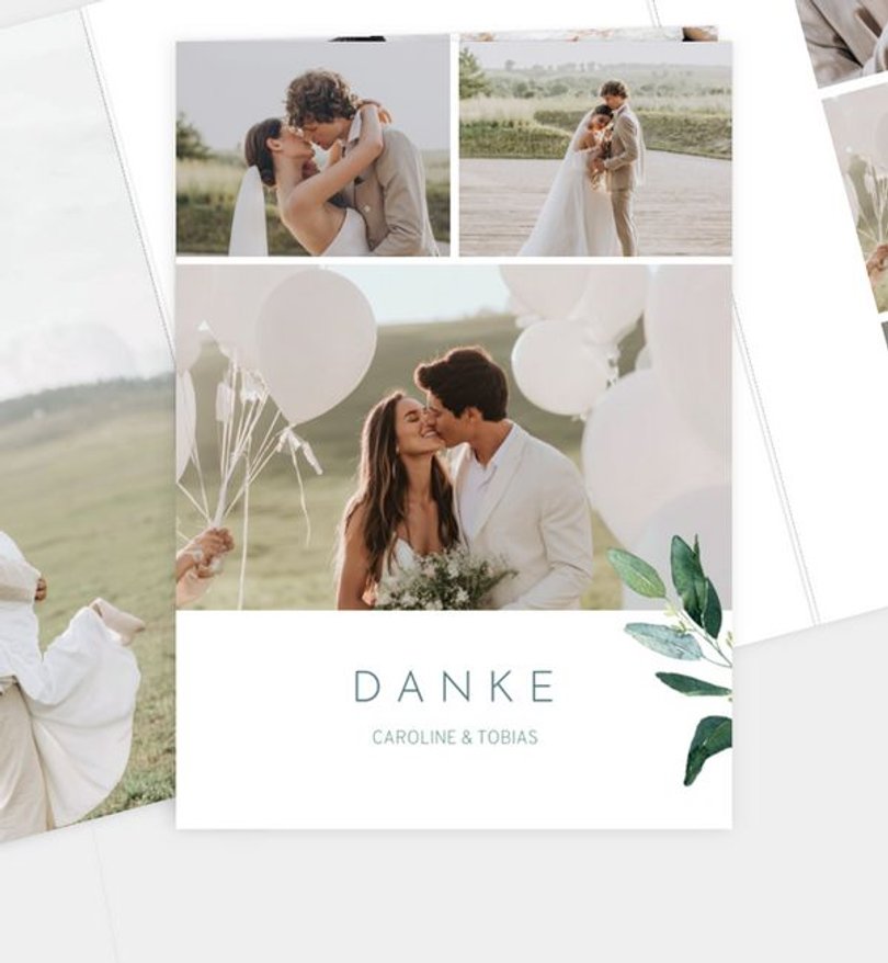 Dankeskarte Hochzeit Greenbouquet