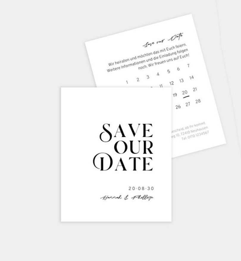 Save-The-Date Karte Hochzeit Grace