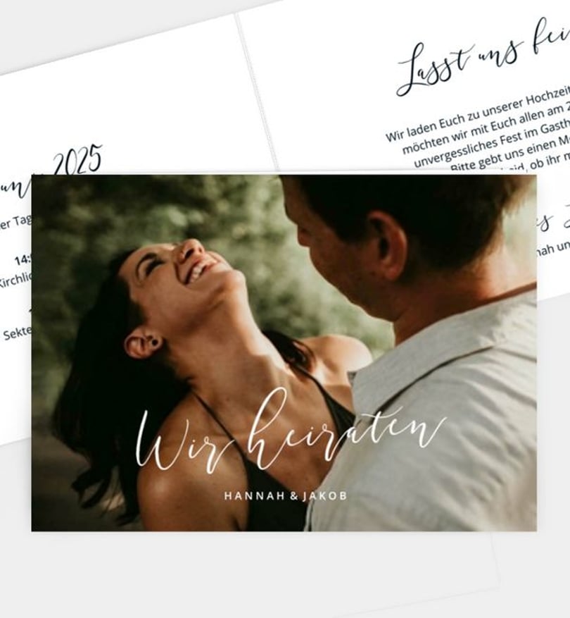 Einladungskarte Hochzeit Einzelstück