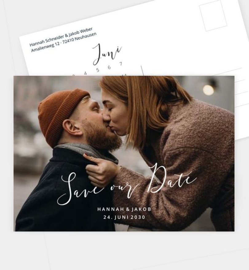 Save-The-Date Karte Hochzeit Einzelstück