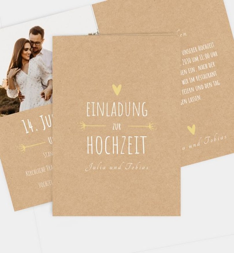 Einladungskarte Hochzeit Vintage Love