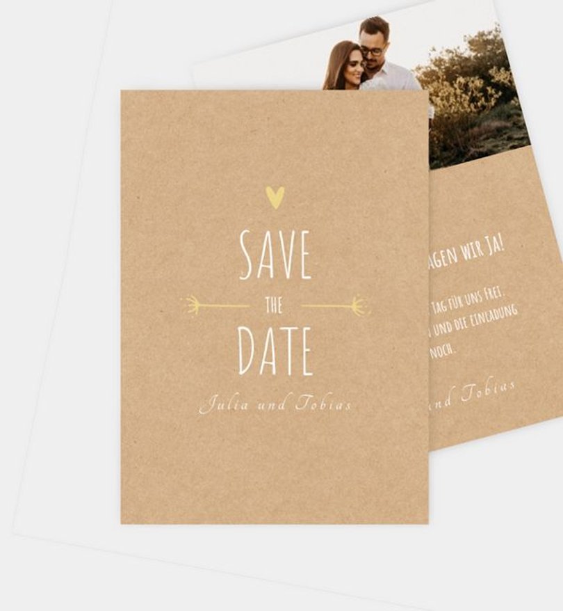 Save-The-Date Karte Hochzeit Vintage Love