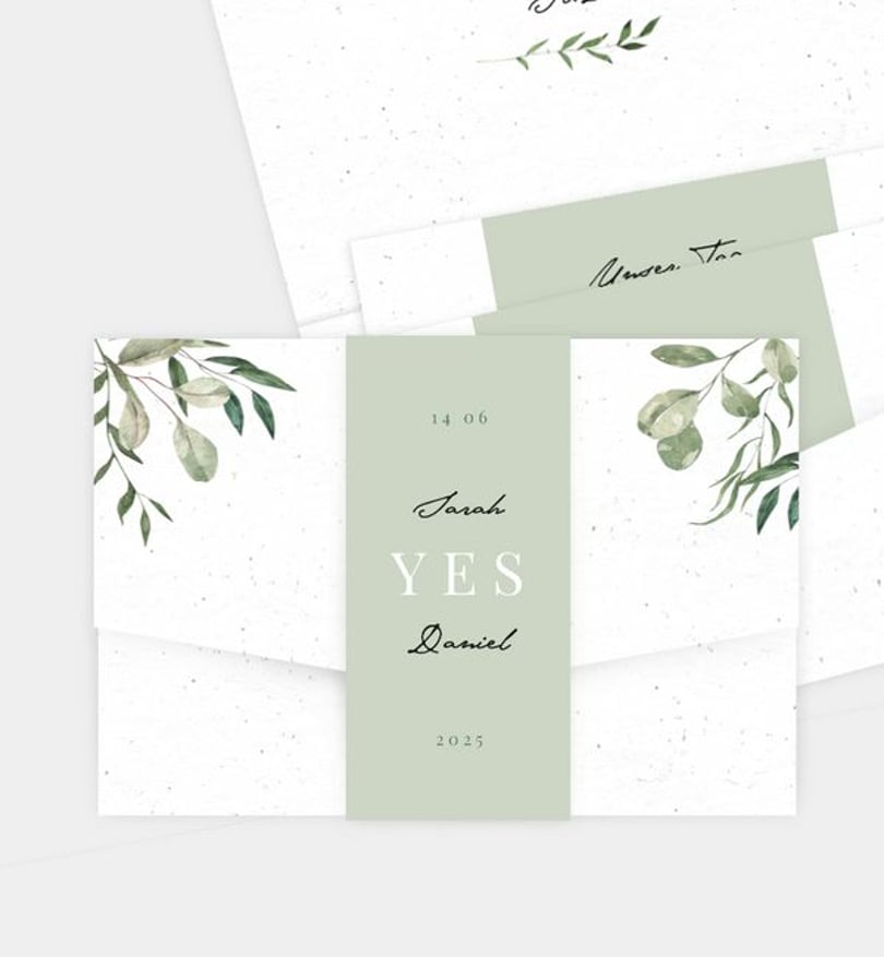 Einladungskarte Hochzeit Pure Nature