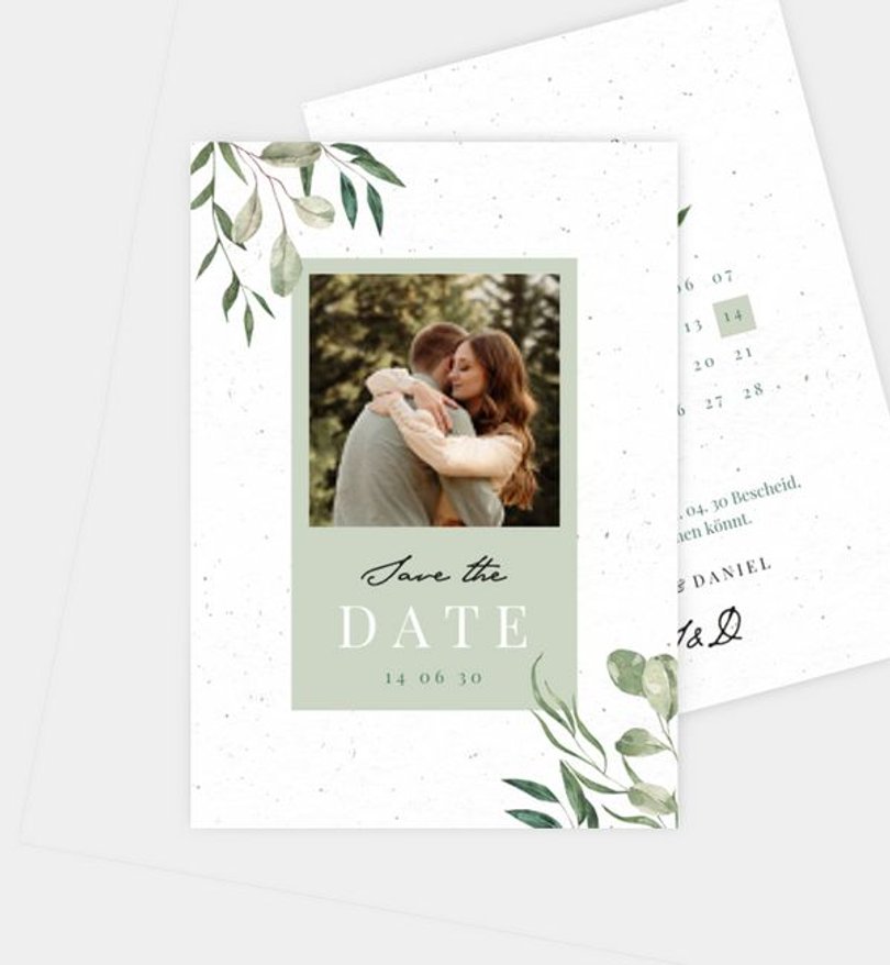 Save-The-Date Karte Hochzeit Pure Nature