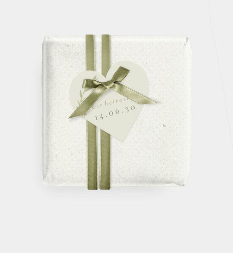 Geschenkanhänger Hochzeit Zarter Zweig