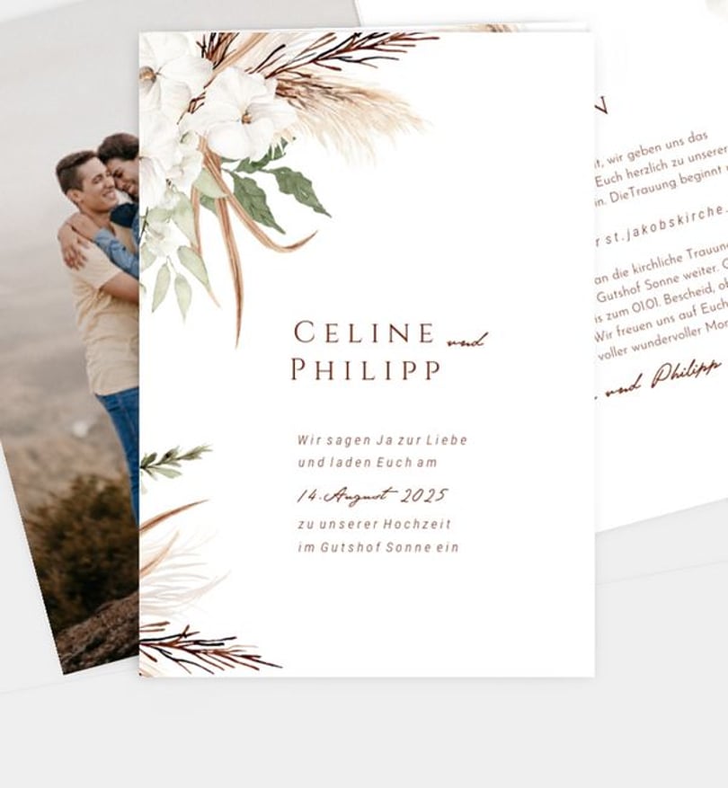 Einladungskarte Hochzeit Boho Beauty