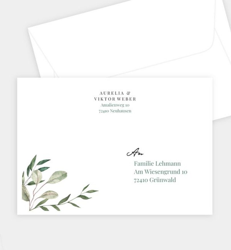 Briefumschlag Hochzeit Pure Nature