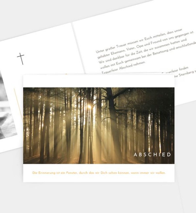 Trauerkarte Trauer Abschied