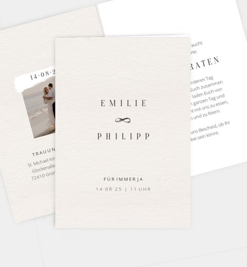 Einladungskarte Hochzeit Modern Style