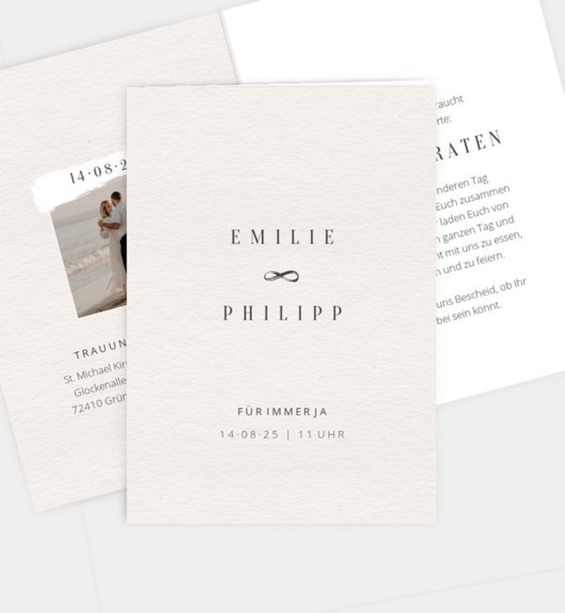 Einladungskarte Hochzeit Modern Style