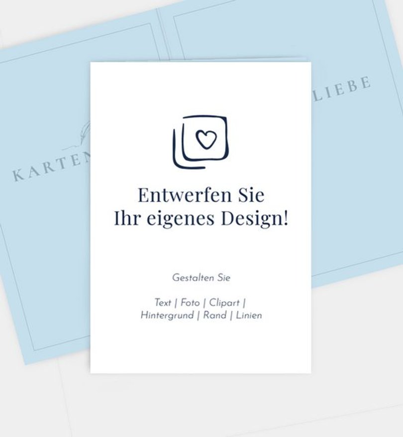 Grußkarte Valentinstag Blanko Design