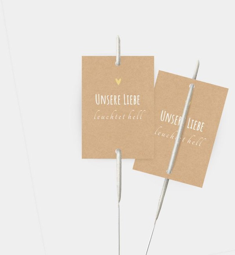 Wunderkerzenetikett Valentinstag Vintage Love · Crafty