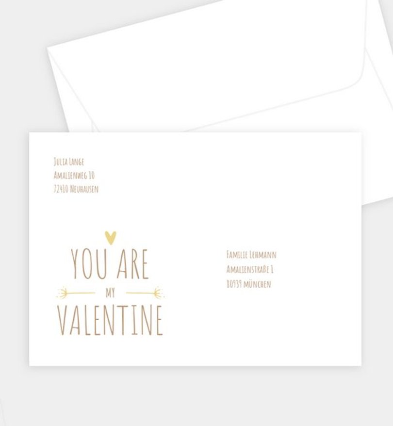 Briefumschlag Valentinstag Vintage Love · Crafty